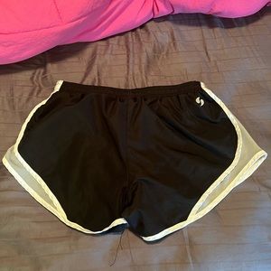 Black athletic shorts